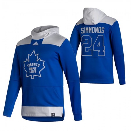 Pánské Toronto Maple Leafs Wayne Simmonds 24 2020-21 Reverse Retro Pullover Mikiny Hooded